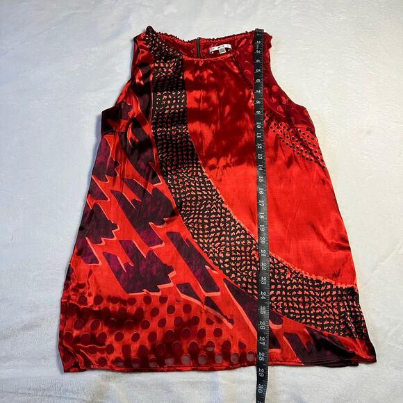 CAbi Crewneck Sleeveless Geometric Print Silk Blend Tunic Size M Style # 154 - Picture 11 of 12